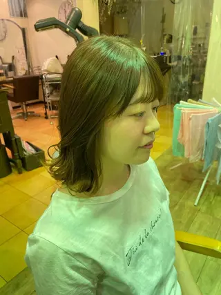 ミディアム hair make echo滿木あい花のヘアスタイル