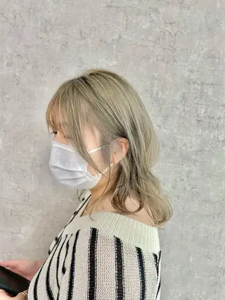 ロング カラー パーマ ヘアアレンジ メンズ キッズ ネイル マツエク・マツパ エビスザキレン／メン ズ／心斎橋🌳のヘアスタイル