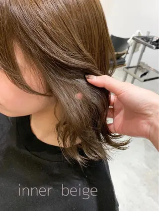 ミディアム カラー ヘアアレンジ 似合わせレイヤー/ 美髪縮毛矯正/ミナエのヘアスタイル