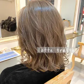 ミディアム カラー モテ前髪 タゴメ シンヤのヘアスタイル