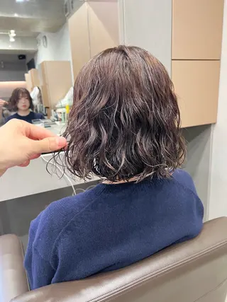 ショート パーマ ボブパーマコテ巻き風 パーマNo1深江秀平のヘアスタイル