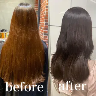 セミロング カラー 岩崎 昭憲のヘアスタイル