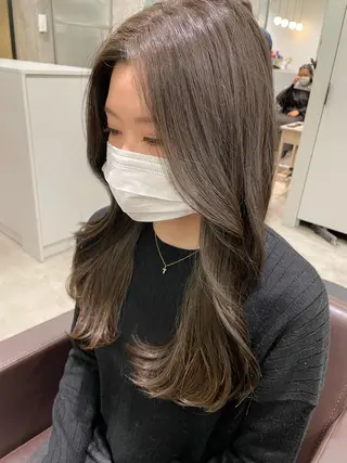 ロング カラー 藤本 夢のヘアスタイル