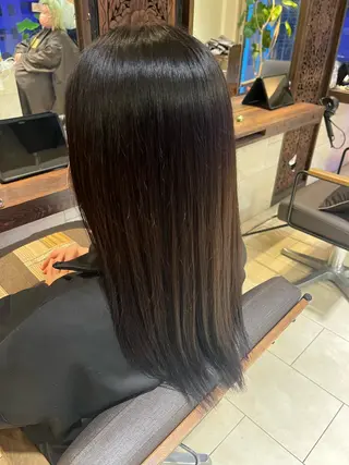 セミロング カラー Aina🩶 縮毛/髪質改善🩶のヘアスタイル