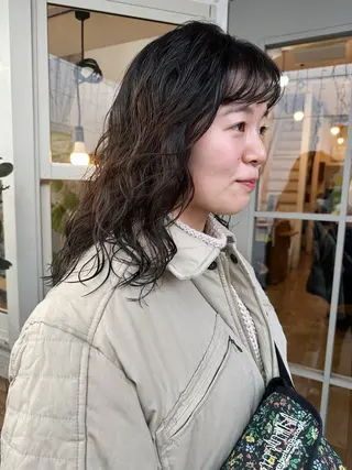 セミロング パーマ 【pejite】 Hinanoのヘアスタイル