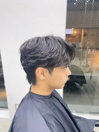 ミディアム パーマ メンズ fifth天神パーマ 特化/大田宗一朗のヘアスタイル