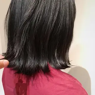 ミディアム カラー パーマ ヘアアレンジ 松田 亮葉のヘアスタイル