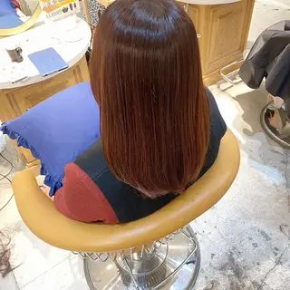 セミロング カラー 縮毛矯正/髪質改善 表参道/千田大地のヘアスタイル