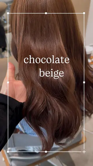 ロング カラー 梶川 利央奈のヘアスタイル