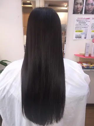 ロング 縮毛矯正モデル募集中 美容室HATSUのヘアスタイル
