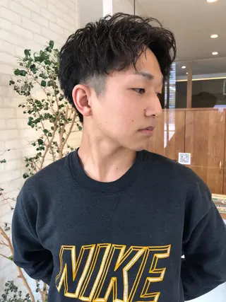 ショート カラー パーマ ヘアアレンジ メンズ ❣️倉敷❣️美髪 カラー能登一成のヘアスタイル