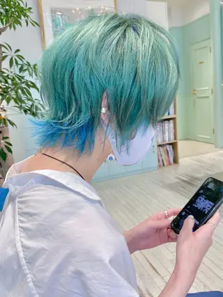 ショート カラー Re:ta Hair 飯田淳平のヘアスタイル