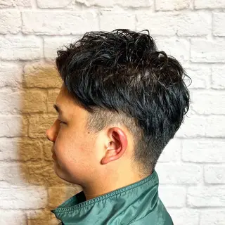 ショート カラー パーマ ヘアアレンジ メンズ キッズ メンズカット/パーマ 山崎航平💈のヘアスタイル