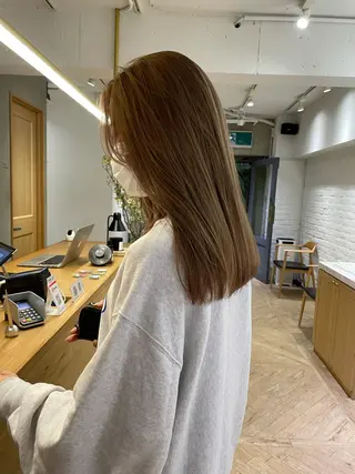 カラー レイヤーカット🍏 オリーブ/ののかのヘアスタイル