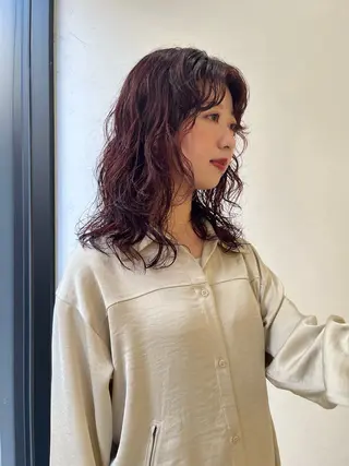 ミディアム カラー eri kinjoのヘアスタイル