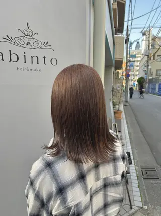 ミディアム カラー ツヤカラー🫧Sae ネイルモデル募集中のヘアスタイル