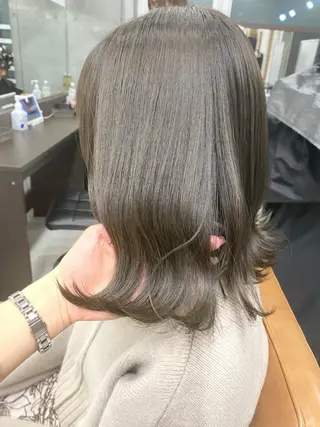 セミロング カラー ヘアアレンジ 🌷FUKA🌷 まろやかハイトーンのヘアスタイル