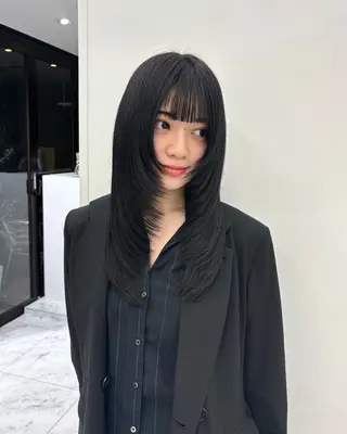 ロング カラー 似合わせレイヤー/ 縮毛矯正🎀minaのヘアスタイル