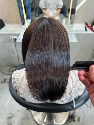 ショート カラー 縮毛矯正×艶髪カラー 髪質改善/三ツ木のヘアスタイル