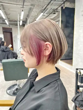 ショート カラー 似合わせ🌿‬髪質 改善🧸RYUGOのヘアスタイル