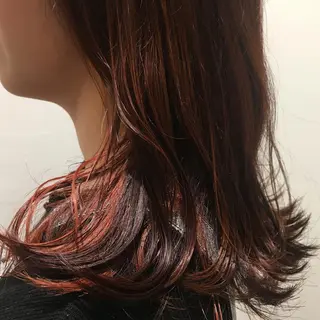 ミディアム カラー fuchigami suzunoのヘアスタイル