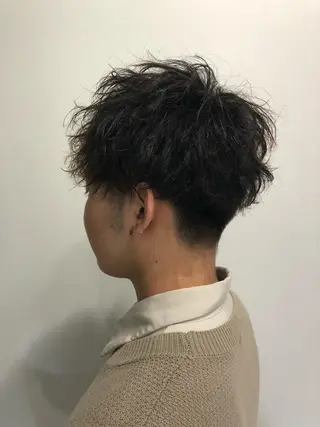 パーマ メンズ 森本裕/オーナー/ ハイトーン/パーマのヘアスタイル