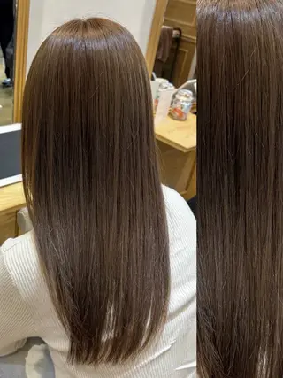 ロング カラー 👑髪質改善wカラー /ハイトーン/アユカのヘアスタイル