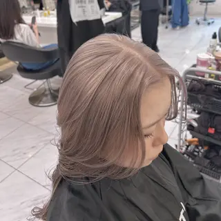 ロング カラー パーマ ヘアアレンジ メンズ キッズ ブリーチなしカラー/ ブラウン/レイヤーのヘアスタイル