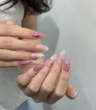 ネイル By moonネイル 🌷ワンホン/韓国風のネイルデザイン