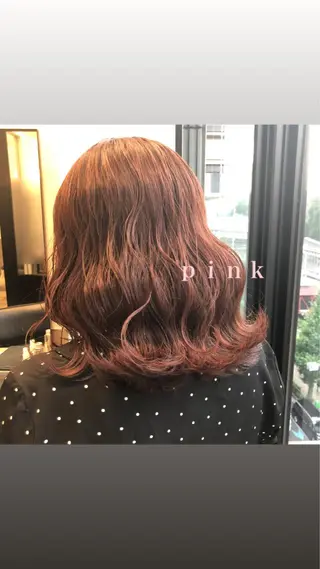 ミディアム カラー パーマ ヘアアレンジ stylist 🌸 kana.のヘアスタイル