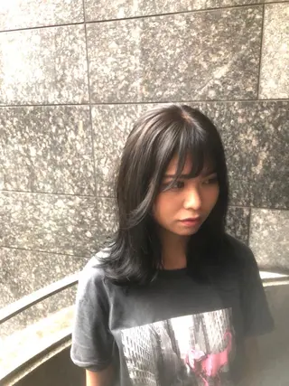 ミディアム カラーアンドケアリタ kitamuuuのヘアスタイル