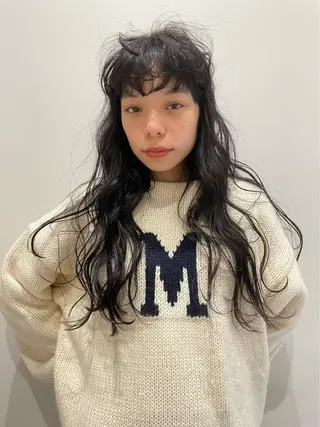ロング パーマ 狩野 羅夢のヘアスタイル
