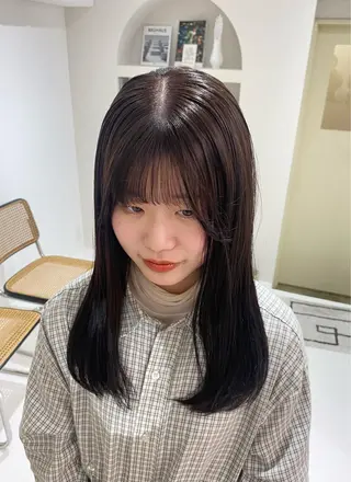 ロング カラー 似合わせレイヤー、 透けカラー/杉本花のヘアスタイル
