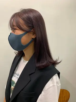 ミディアム 田中 樹奈のヘアスタイル
