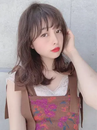 セミロング カラー RYO SUKEのヘアスタイル