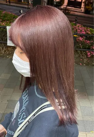 セミロング カラー ヘアアレンジ TSUNA 🌙 Lim 五反田のマツエク・マツパデザイン