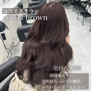 セミロング カラー ヘアアレンジ ♡上品韓国髪♡ブラ ウン/SAYATOのヘアスタイル