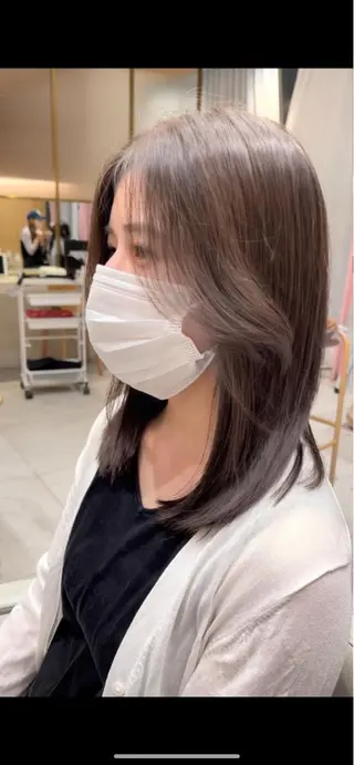 ミディアム カラー 顔周り特化/韓国ヘア /レイヤー/吉野幸大のヘアスタイル