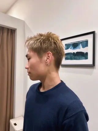 ショート メンズ 無料カットカラー／ モデル募集💈市川春のヘアスタイル