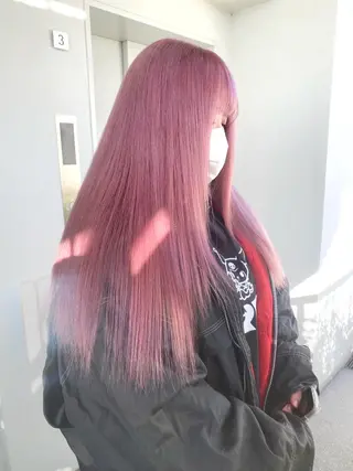 ロング カラー ヘアアレンジ 🌷FUKA🌷 まろやかハイトーンのヘアスタイル