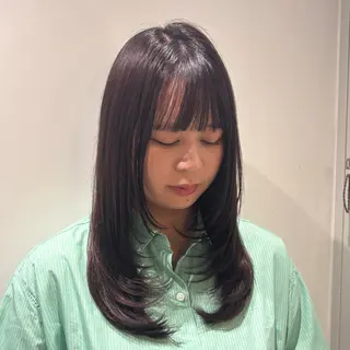 ロング のむらあんじゅ/ 韓国風レイヤーೀのヘアスタイル