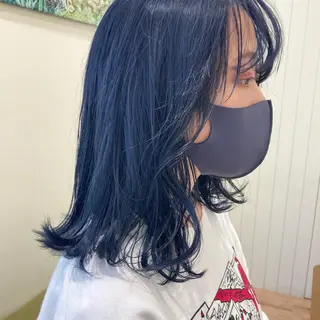 ミディアム カラー ケアブリーチ 坪井佑樹のヘアスタイル
