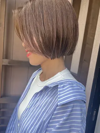 ミディアム カラー ママ美容師 ＊ヒマワリのヘアスタイル