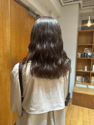 セミロング 大人可愛い♡コテ巻き パーマ🌼杉田 萌恵のヘアスタイル