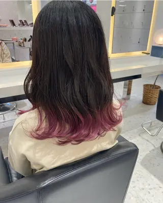ミディアム カラー 山田 ひかりのヘアスタイル