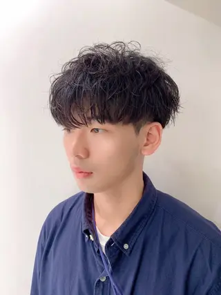 ショート パーマ メンズ [渋谷美容師] 玲弥のヘアスタイル