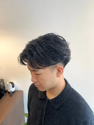 パーマ メンズ オートクチュールランコントレ西京極店所属・今在家 玲【艶髪スト レート/メンズ】のヘアスタイル