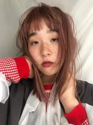 セミロング カラー ヘアアレンジ 早瀬裕之 パーマのヘアスタイル