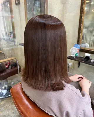 ミディアム カラー パーマ ヘアアレンジ newi 川崎店のヘアスタイル