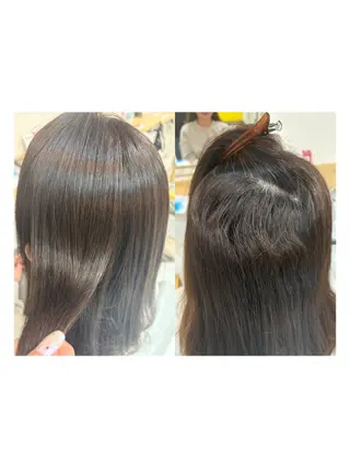 ロング レイヤーカット・ 縮毛矯正 星野のヘアスタイル